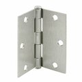 Prime-Line Door Hinge Residential Smooth Pivot, 3-1/2 in. x 3-1/2 in. w/ Square Corners, Satin Nickel 12PK U 11502512